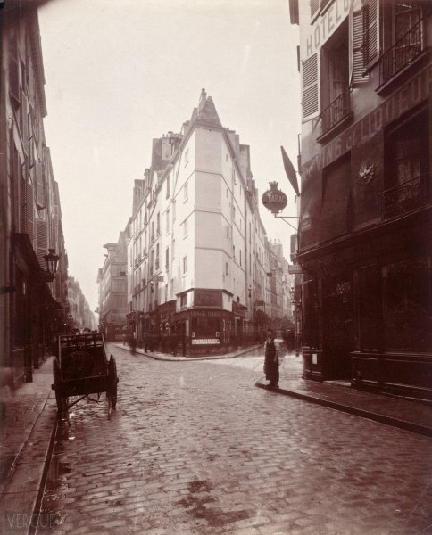 Eugène Atget, coin rue de Seine, 1905