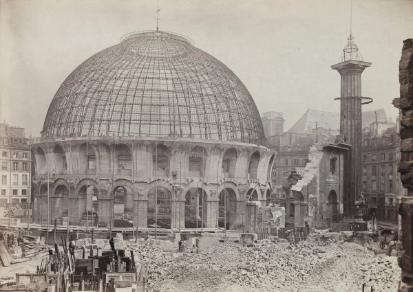 Démolition de la Halle au blé, 1887