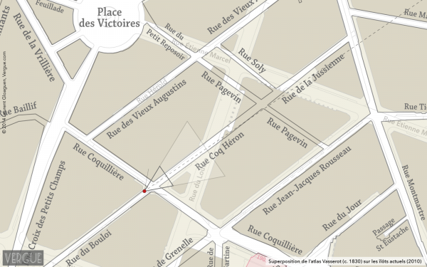 Plan rue Coq Héron
