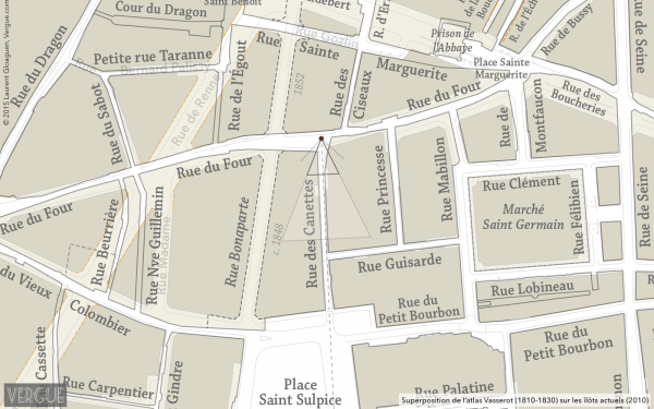 Plan rue des Canettes