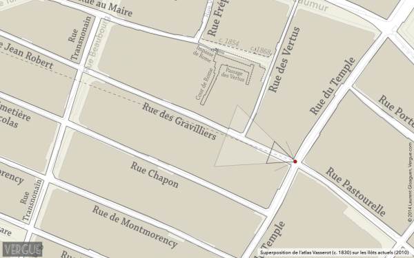 Plan rue des Gravilliers
