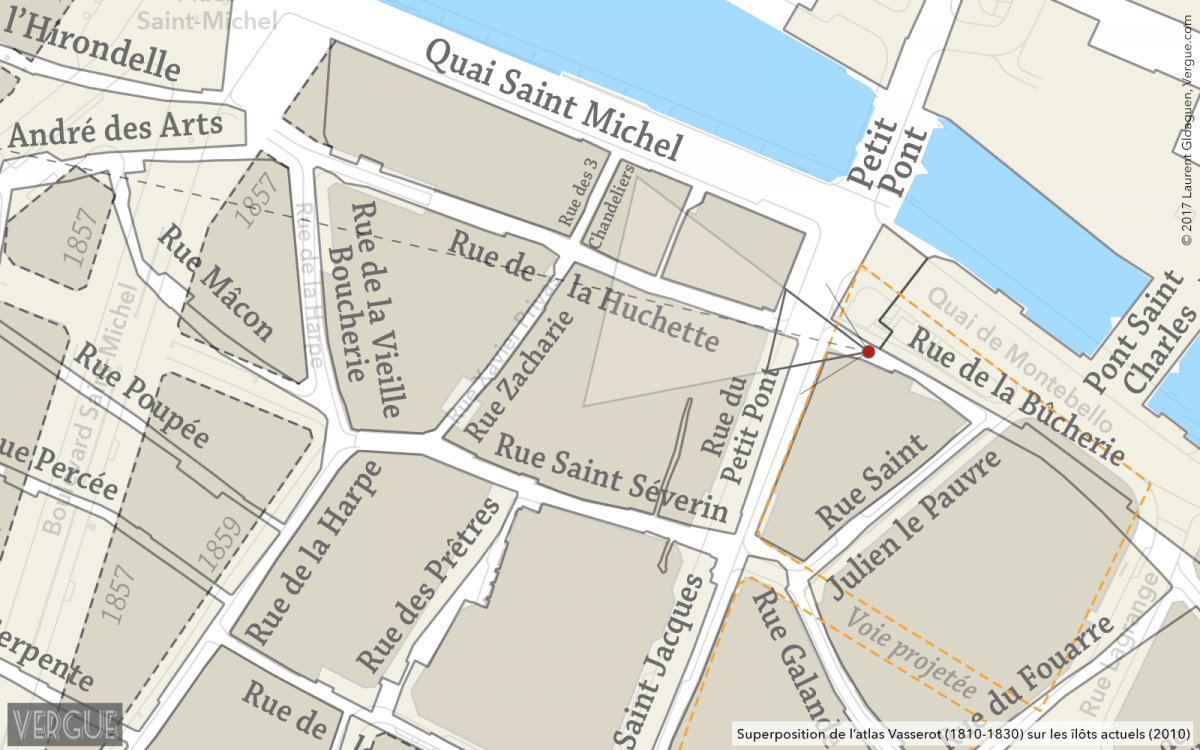 Plan rue de la Huchette