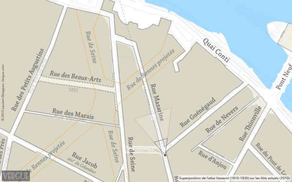 Plan rue Mazarine