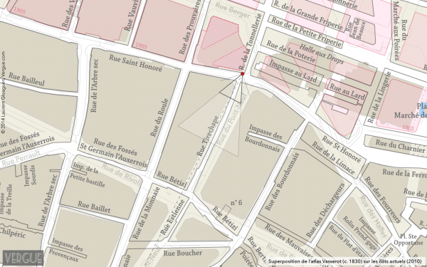 Plan rue Tirechape - St Honoré