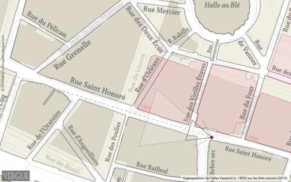 Plan rue Saint Honoré