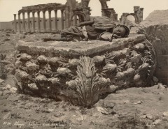 Palmyre. Sculpture d'un chapiteau. Syrie.