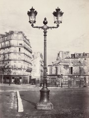 Charles Marville : candélabre, avenue de la Bourdonnais