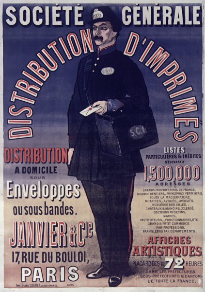 Affiche de la Société Générale de Distribution d’Imprimés, 1871, 1871