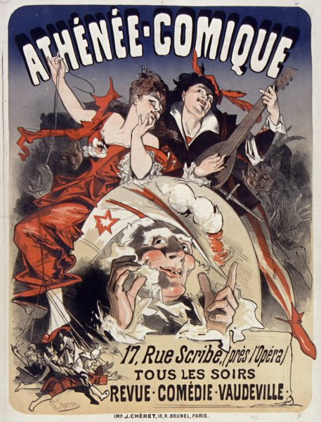 Affiche du théâtre Athénée-Comique, 1876