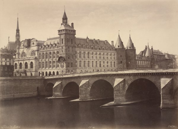 Édouard Baldus : le palais de Justice et le pont au Change