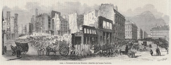 Percement de la rue Réaumur, 1869