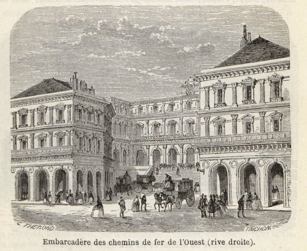 Embarcadère des chemins de fer de l’Ouest, 1867