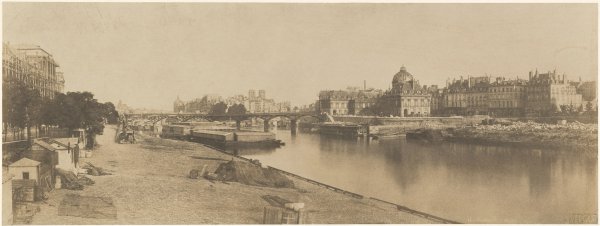 Charles Marville : vue de la Seine du pont du Carrousel