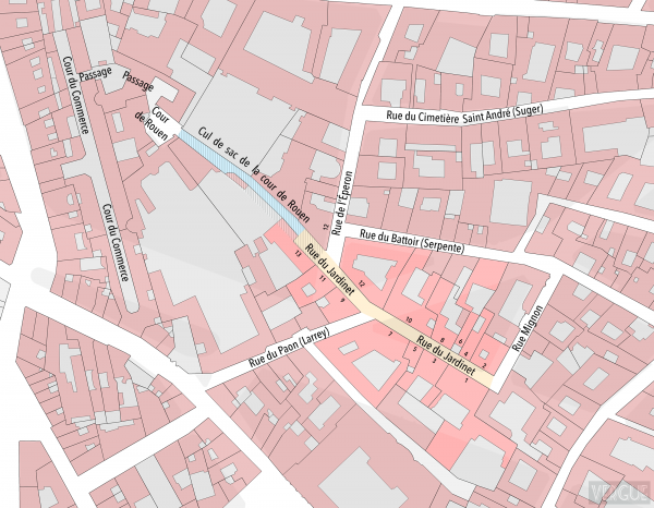 Plan cadastre rue du Jardinet