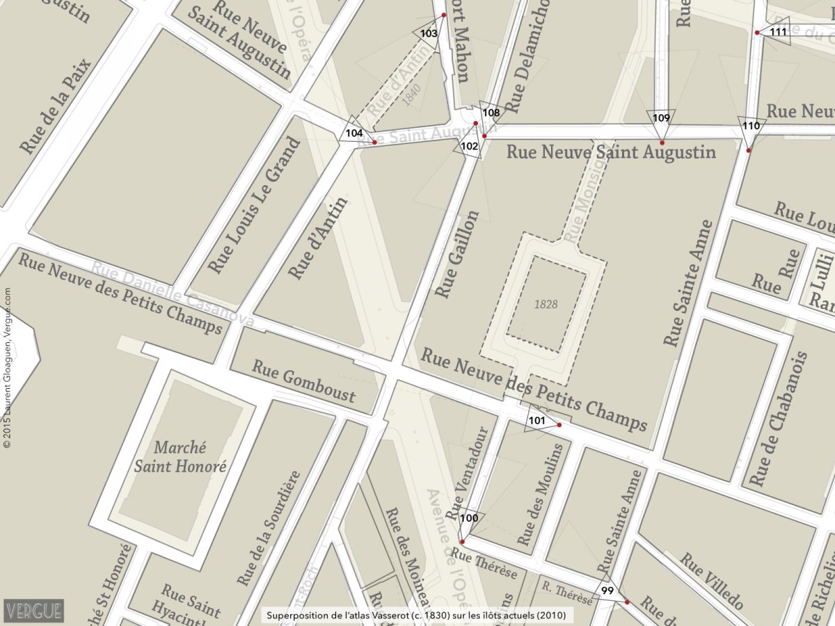 Quartier Gaillon : tracé de l’avenue Napoléon
