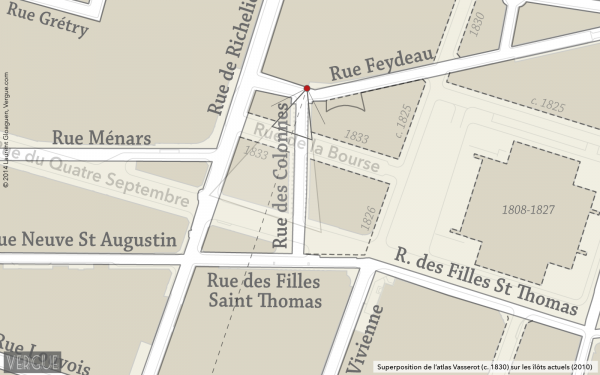 Plan rue des Colonnes