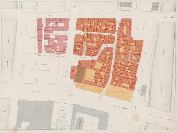 Expropriations pour la caserne de la Cité, 1860