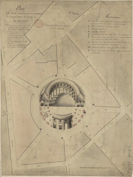 Plan de halle couverte et incombustible, 1763