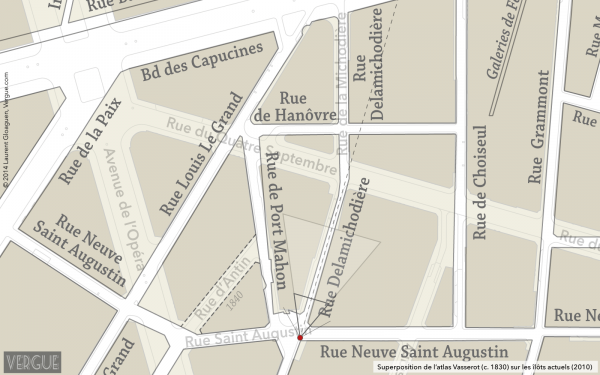 Plan rue de la Michodière