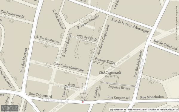 Plan rue Neuve Coquenard