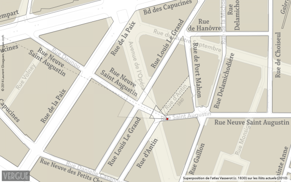 Plan rue Neuve Saint Augustin