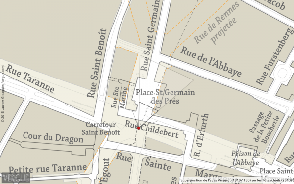 Plan place Saint Germain des Prés