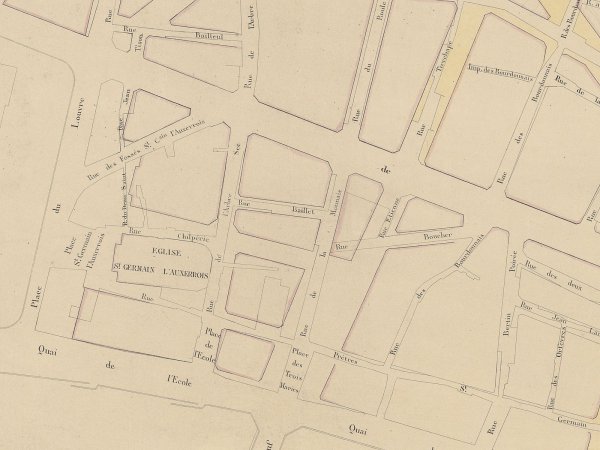 Projets pour le quartier de Saint-Germain-l’Auxerrois, vers 1858