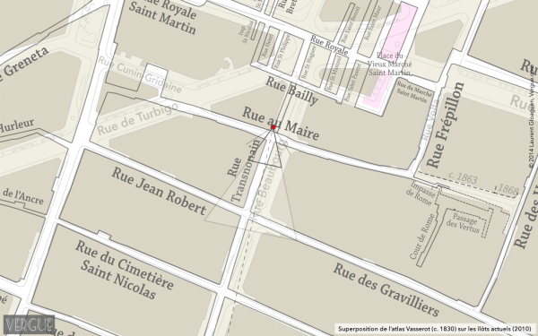 Plan rue Beaubourg