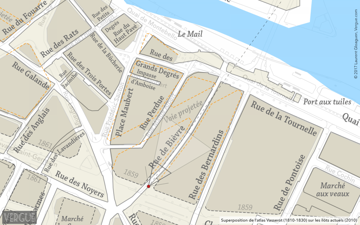 Plan rue de Bièvre