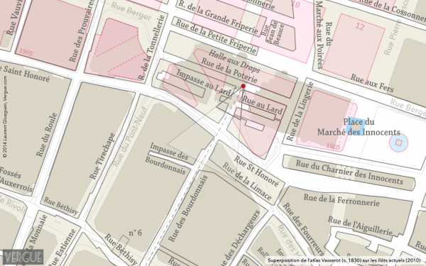Plan rue des Bourdonnais