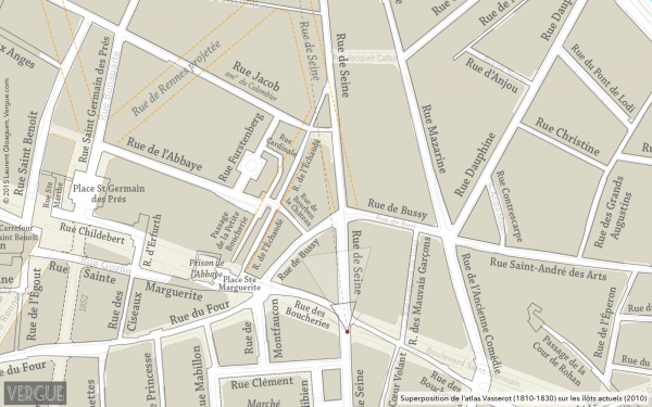 Plan rue de Seine