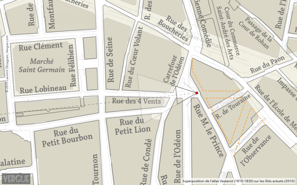 Plan rue des Quatre Vents