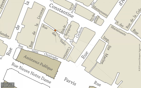 Plan rue des Trois Canettes