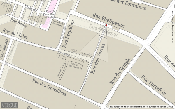 Plan rue des Vertus