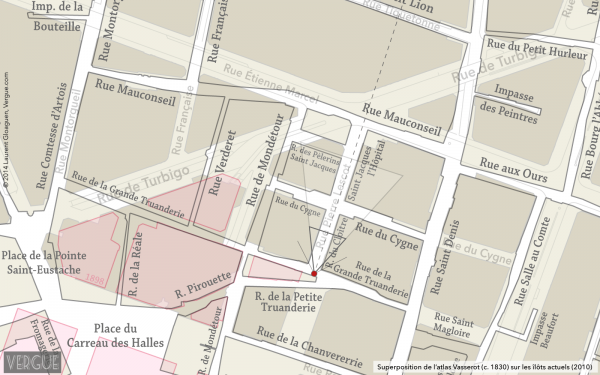 Plan rue du Cloître Saint Jacques