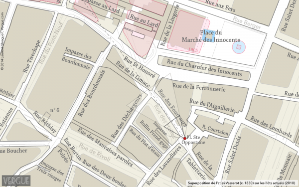 Plan rue des Fourreurs