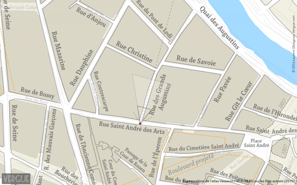 Plan rue des Grands Augustins