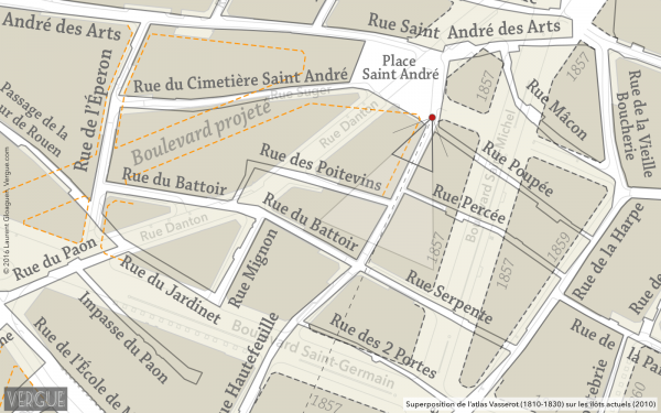 Plan rue Hautefeuille