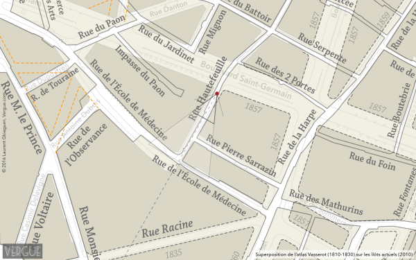 Plan rue Hautefeuille