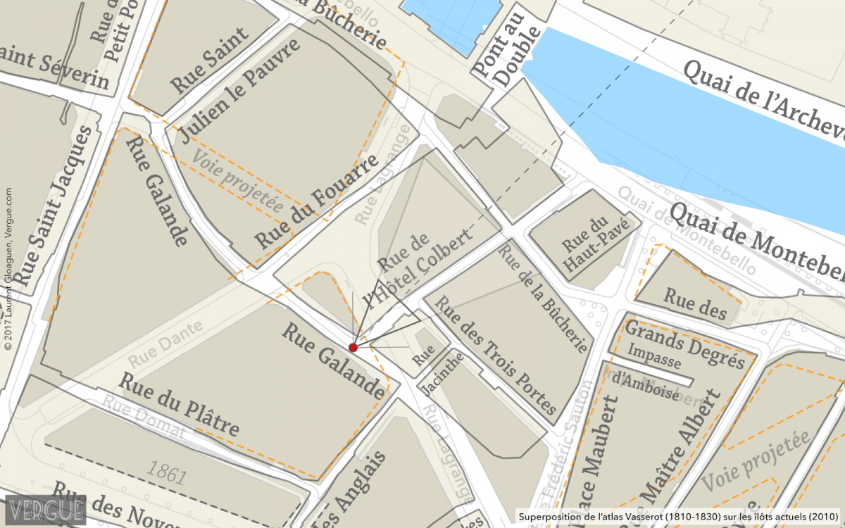 Plan rue de l’Hôtel Colbert