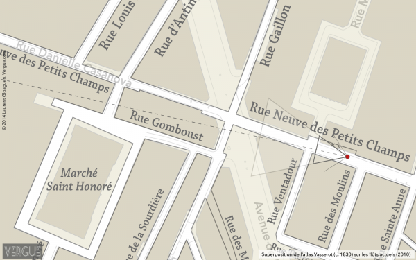 Plan rue Neuve des Petits Champs