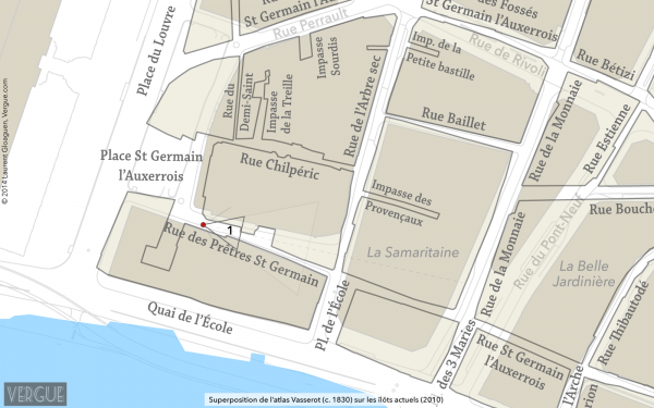 Plan rue des Prêtres Saint Germain