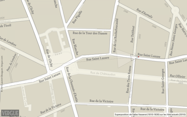 Plan rue Saint Lazare
