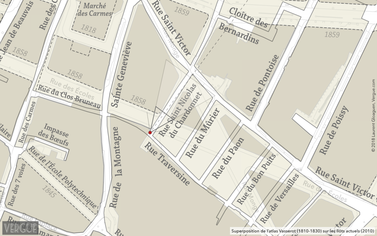 Plan rue Saint Nicolas-du-Chardonnet