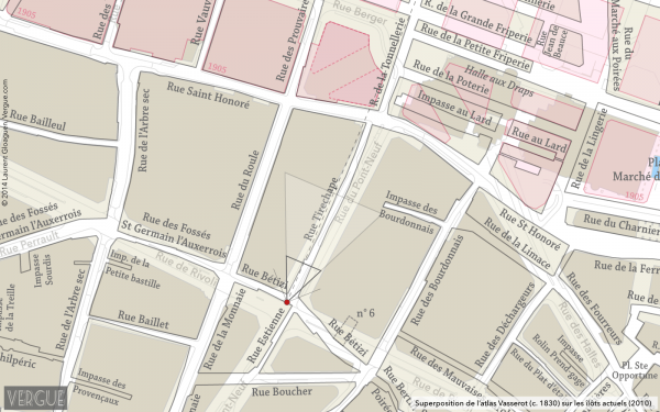 Plan rue Tirechape - Rivoli