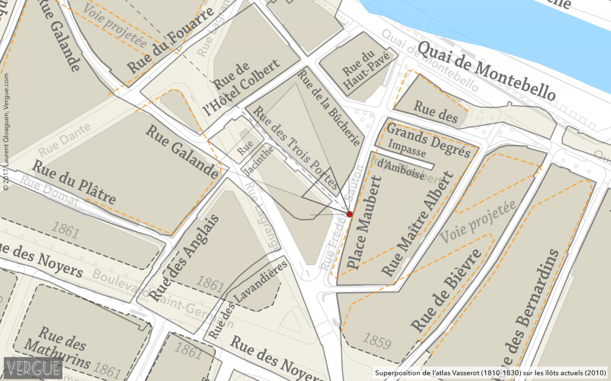 Plan rue des Trois Portes