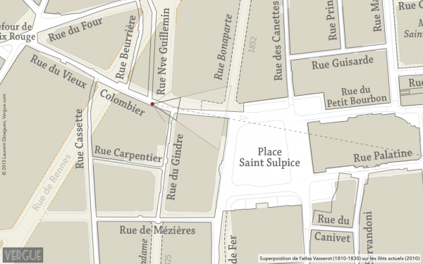 Plan rue du Vieux Colombier