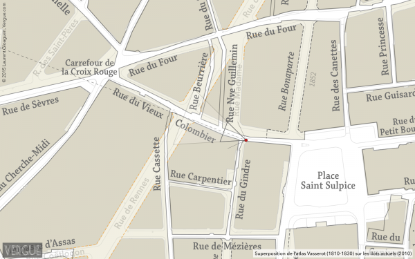 Plan rue du Vieux Colombier