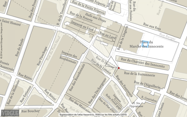 Plan rue Saint Honoré