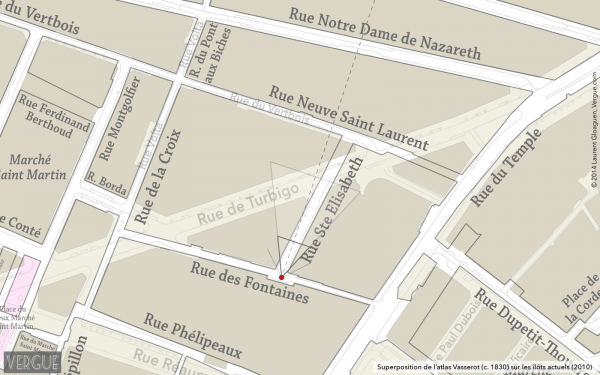 Plan rue Sainte Élisabeth